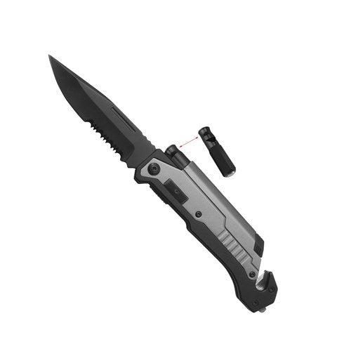 Multi Function Survival Knife With Whistle And Fire Starter