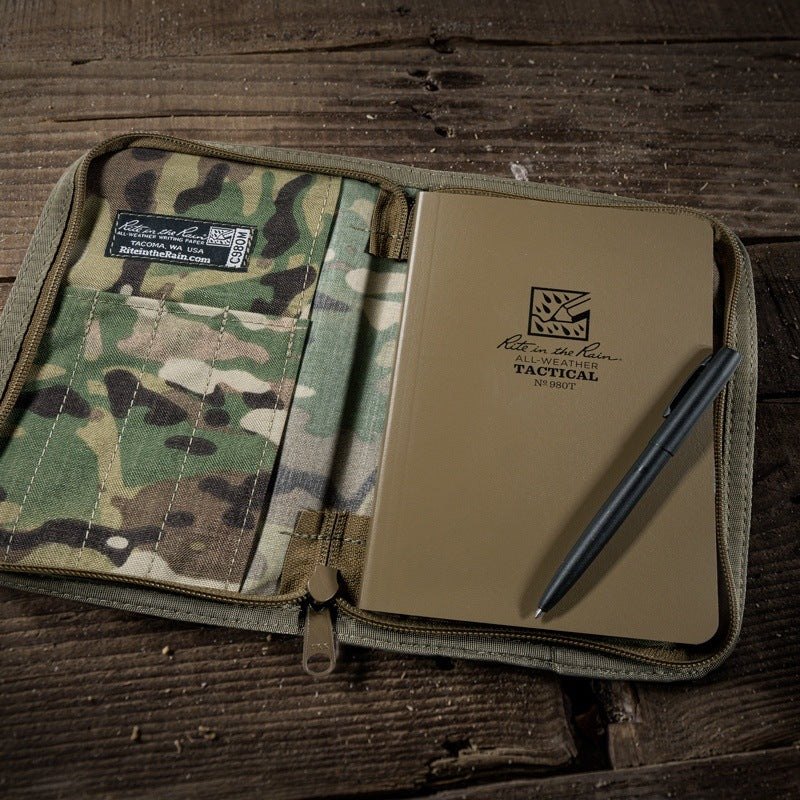 Rite in the Rain Top Spiral Kits 3 X 5 - Universal - Tan Polydura Notebook / Multicam Cordura Cover