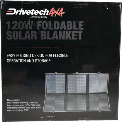 Drivetech4X4 120W Foldable Solar Blanket