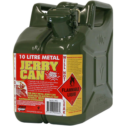 Proquip 10L Army Green Metal Fuel Jerry Can