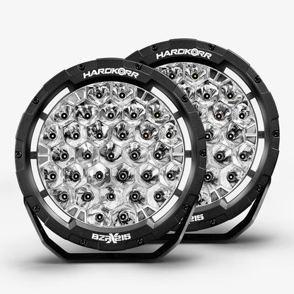 Hard Korr Bzrx Series 9'' Round Driving Light Pair - 1 Lux @ 1460M Pair