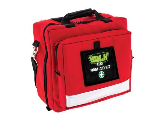 Hulk 4Wd Adventurer First Aid Kit - Soft Durable Case - Red