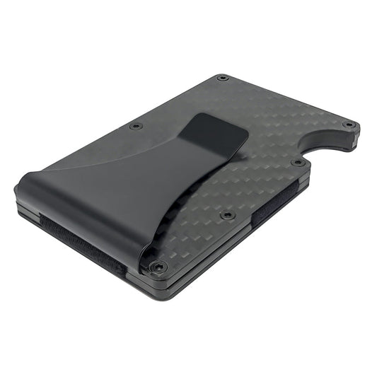 Carbon Fibre And Aluminium Card Holder With Rfid Blocker