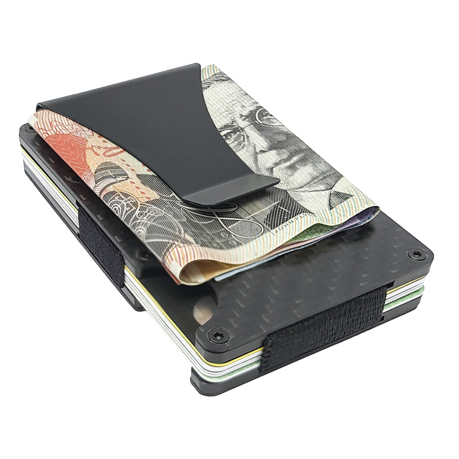 Carbon Fibre And Aluminium Card Holder With Rfid Blocker