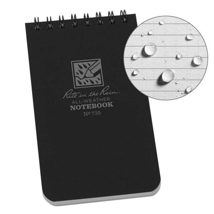 Rite in the Rain Top Spiral 3 X 5 Polydura Notebook - Universal