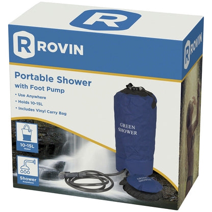 Rovin Portable Shower With Foot Pump