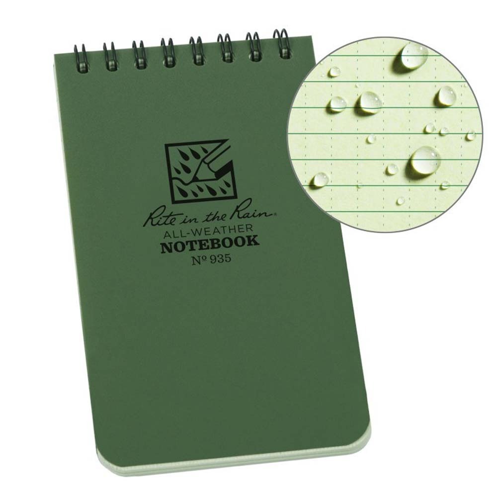 Rite in the Rain Top Spiral 3 X 5 Polydura Notebook - Universal