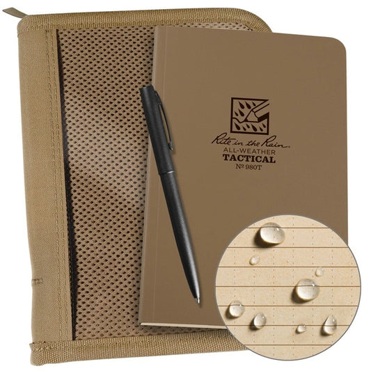 Rite in the Rain Tactical Field Book Land Nav Kit 4.25 x 7.25 - Tan Field Book & Cover